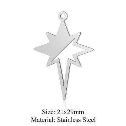 5 pcs/bag sun round face titanium steel pendant