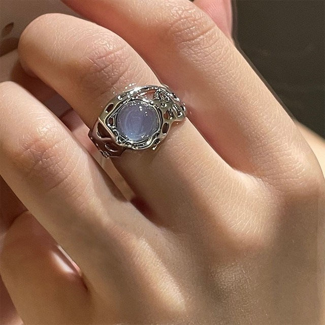 Irregular Line Open Ring