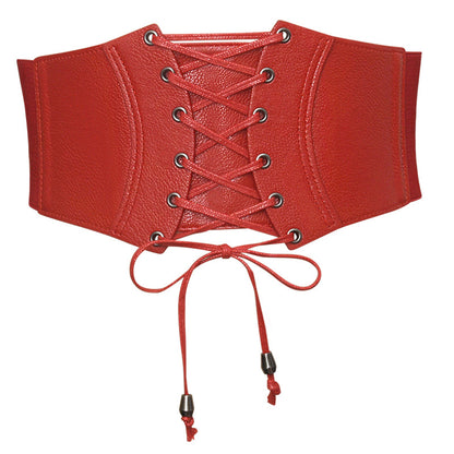 Black fashion women's wide waist seal