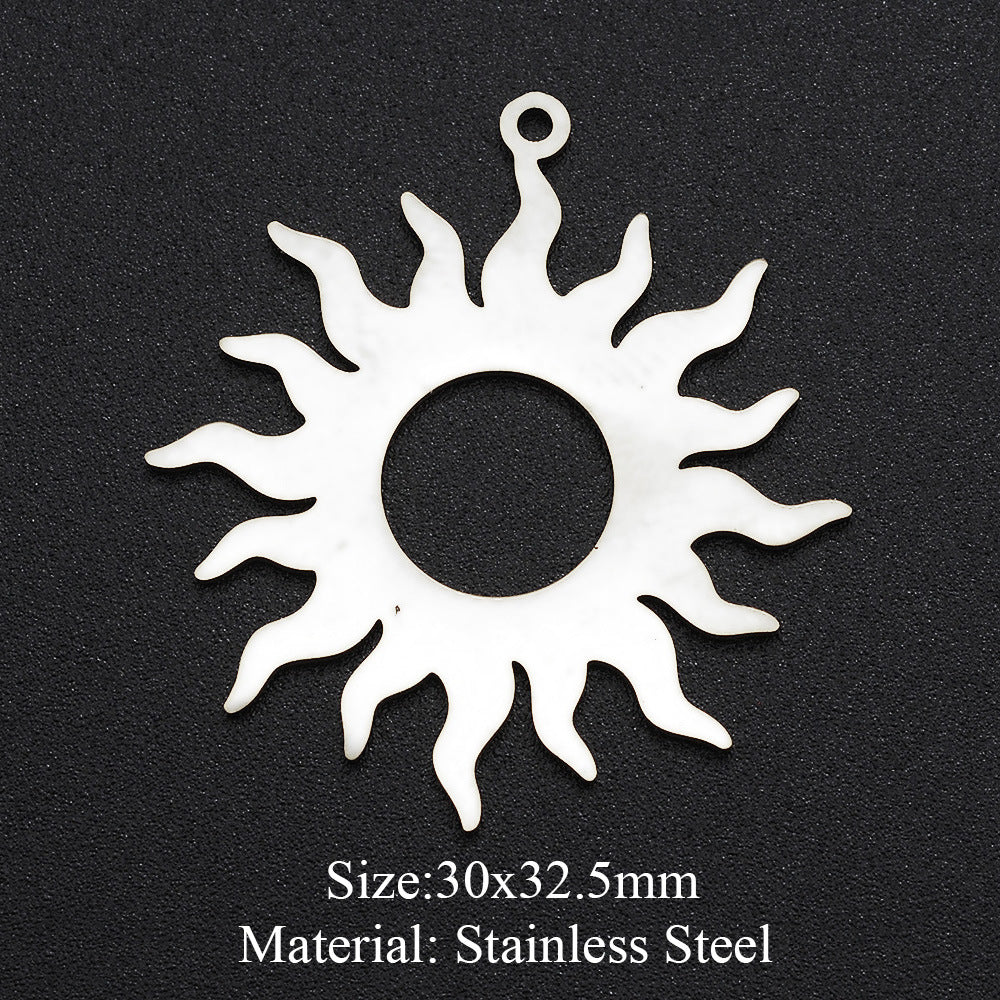 5 piezas/paquete, colgante de sol con forma de ojo de reloj de arena. 