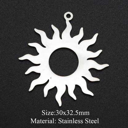 5 piezas/paquete, colgante de sol con forma de ojo de reloj de arena. 