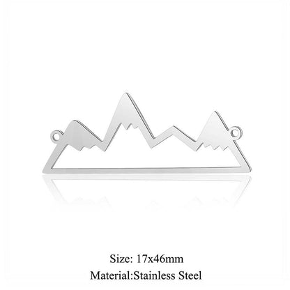 5 pcs/titanium steel large pendant flower diamond conch