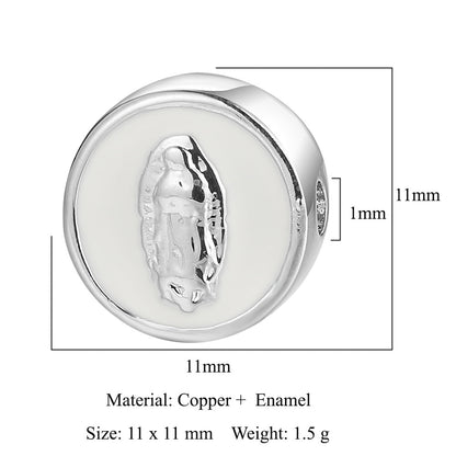 Virgin of Oil Copper Zircon Beads Spacer Beads