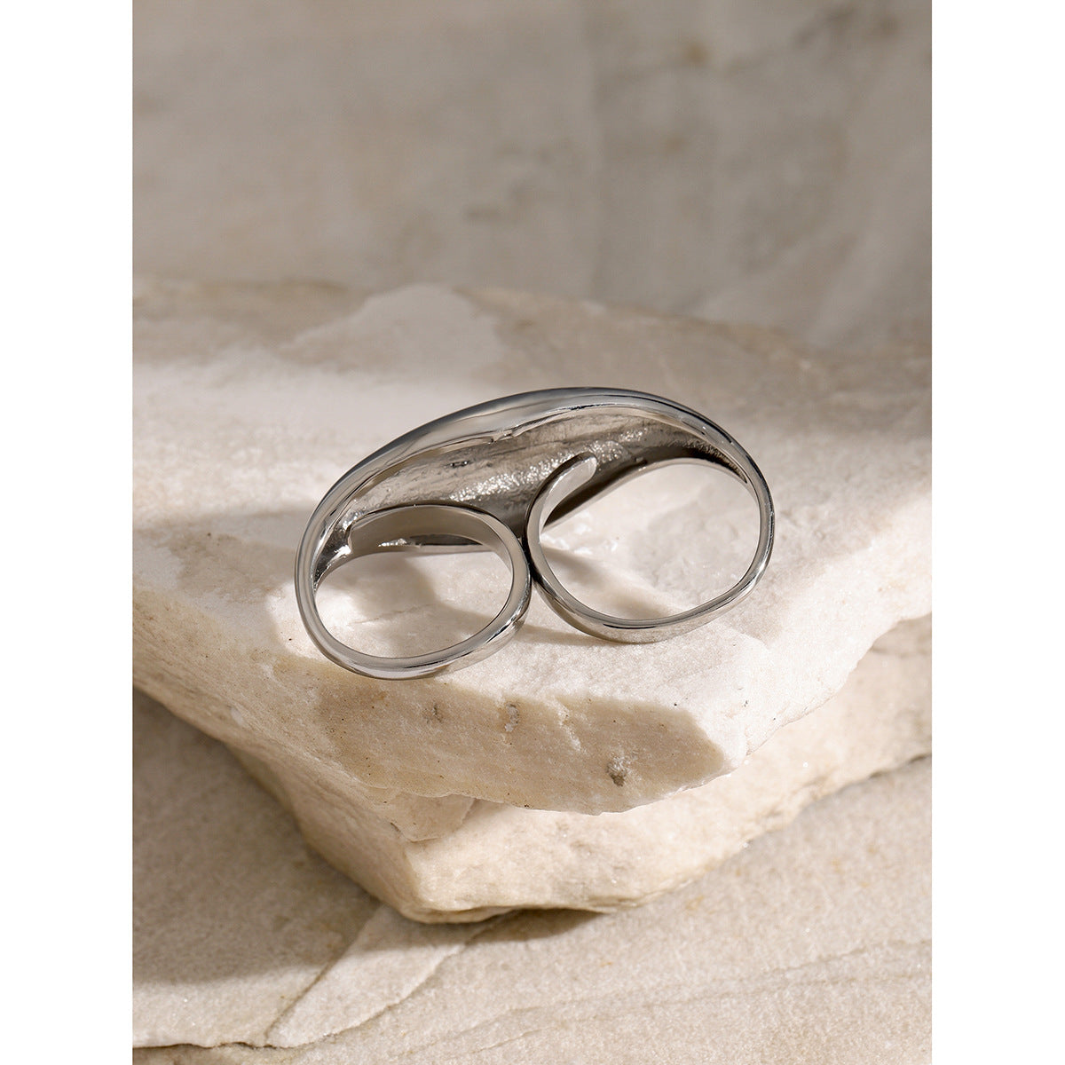 Anillo de dedo doble pulido 