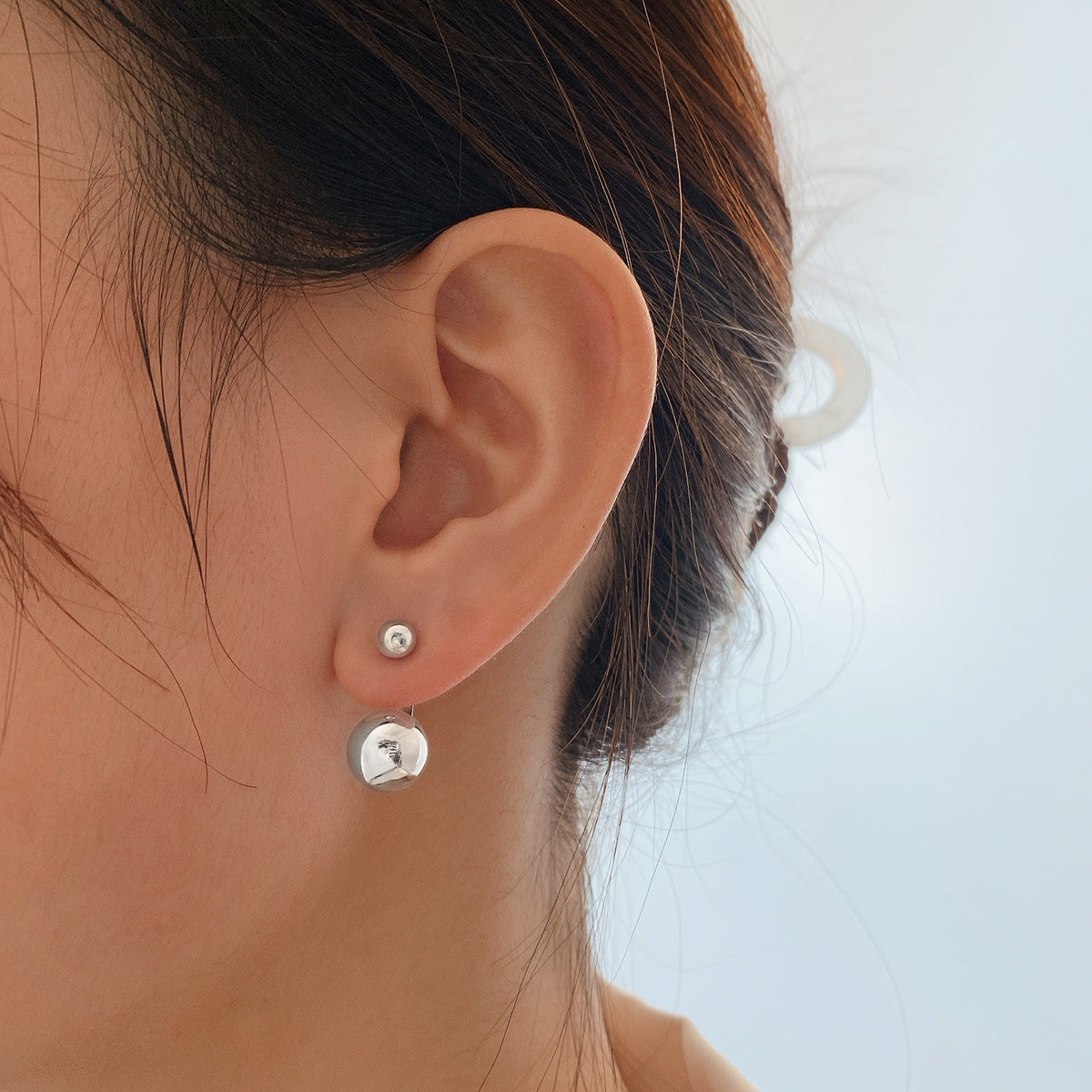 Metal Ball Stud Earrings