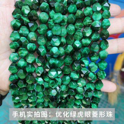 Tiger eye cut rhombus beads loose beads