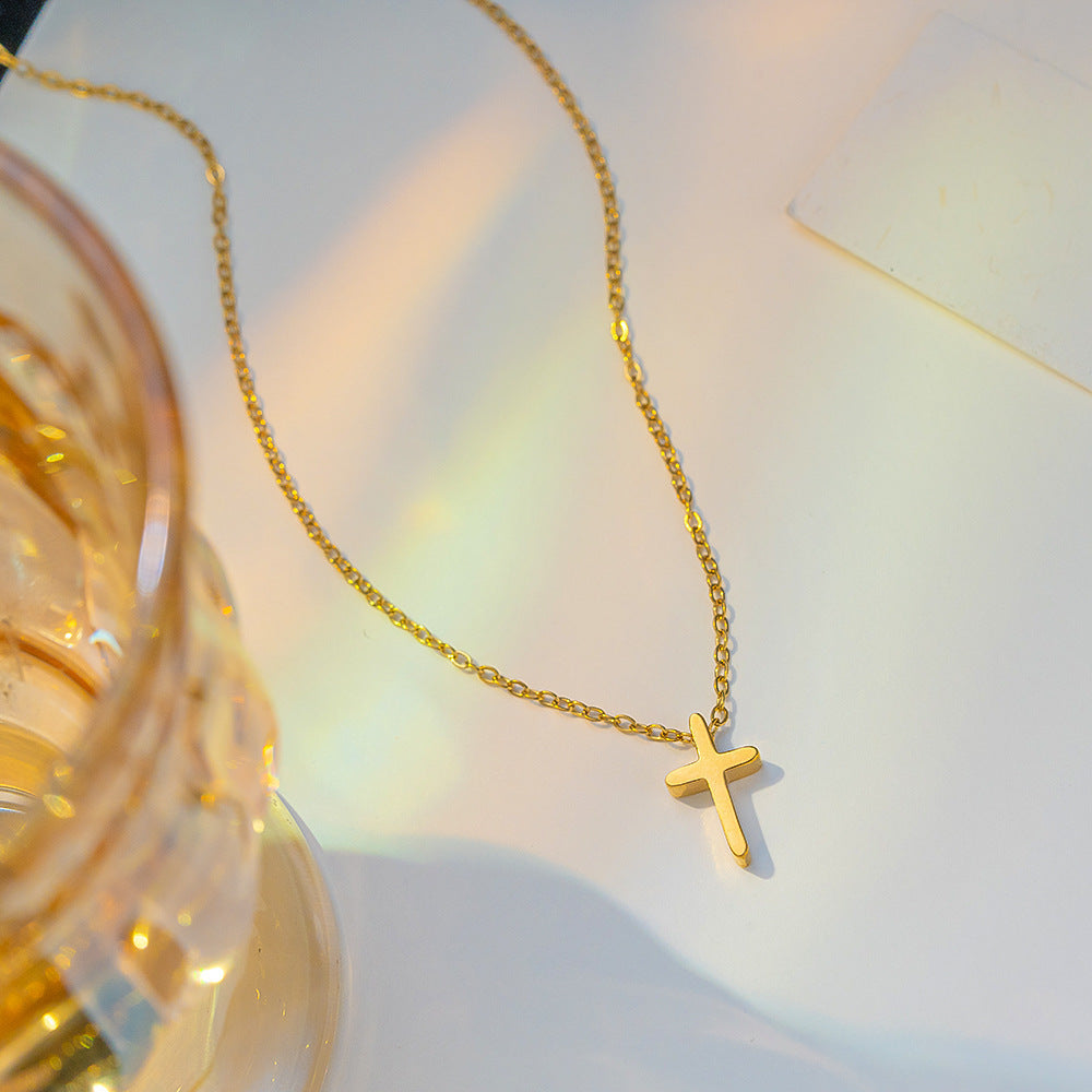 18k Gold Cross Necklace