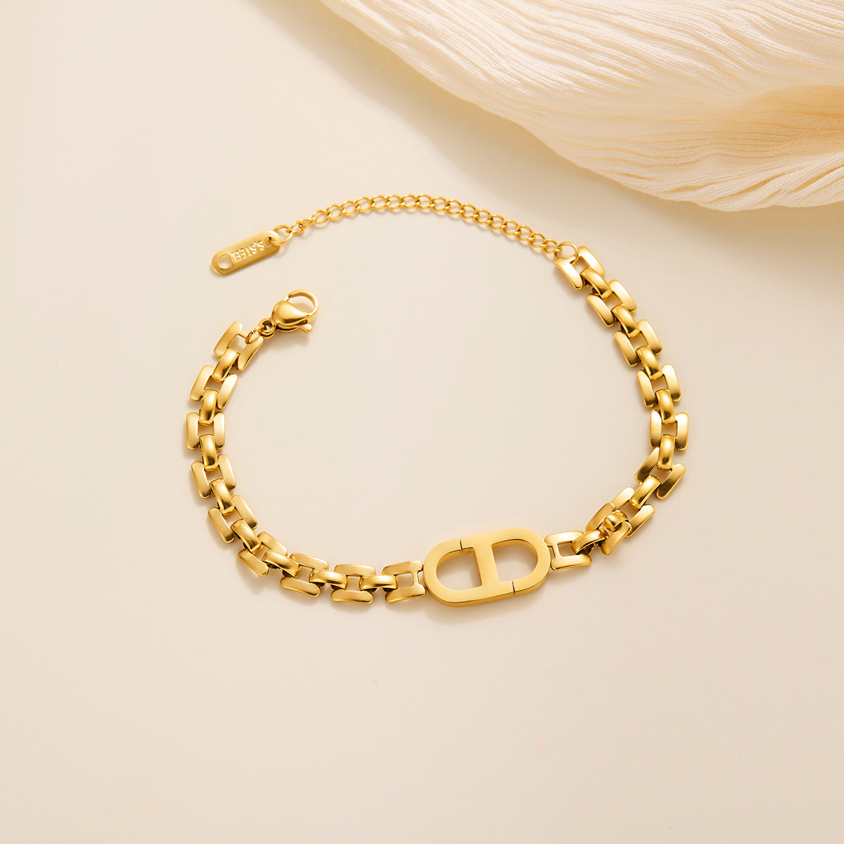 Retro Letter Stainless Steel Pendant Necklace