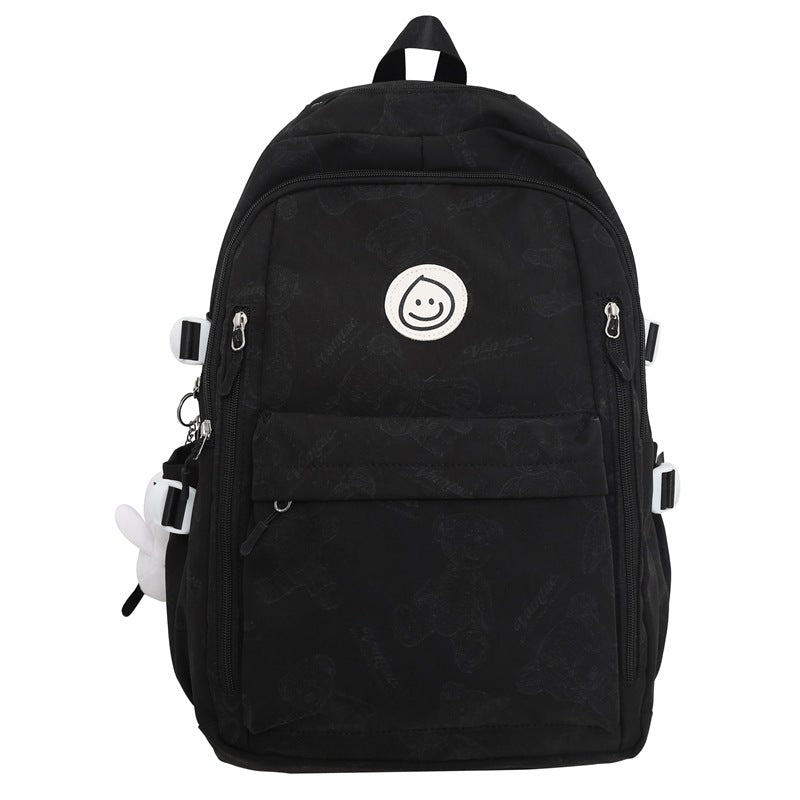 Mochila para computadora multicapa simple de color sólido 