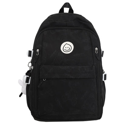 Mochila para computadora multicapa simple de color sólido 