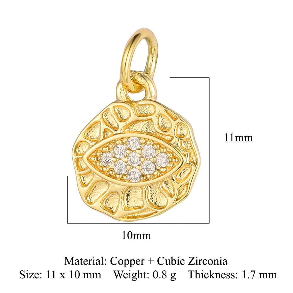 Elephant starfish tropical fish copper zircon pendant