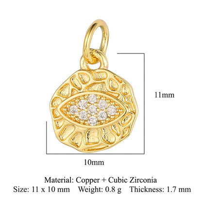 Elephant starfish tropical fish copper zircon pendant