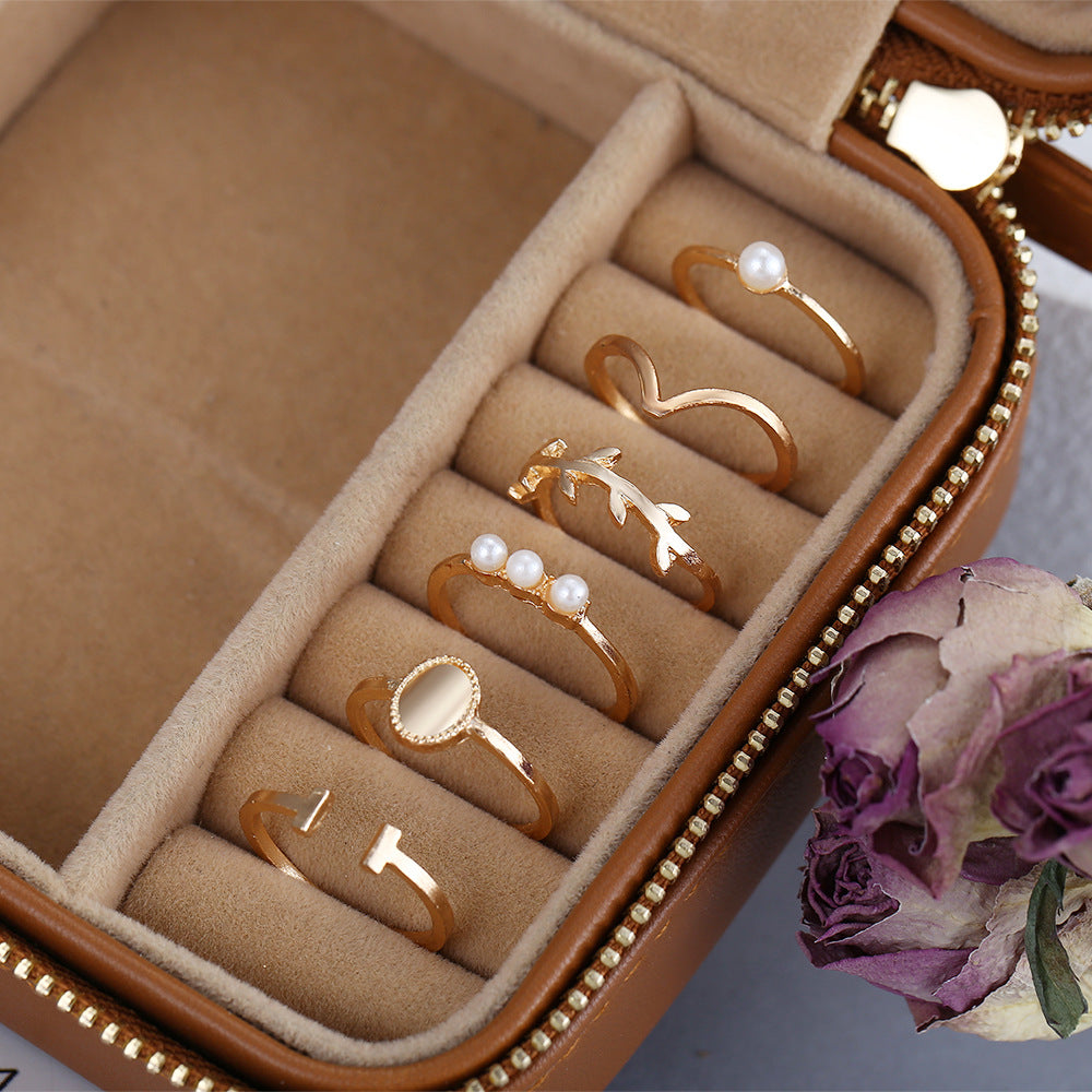 Juego de 6 anillos vintage 