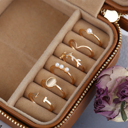 Juego de 6 anillos vintage 
