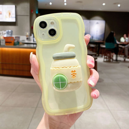 Apple 15PRO Wavy Drink Holder iPhone 12 Soft TPU Case