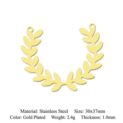 5 pcs/pack, mushroom flower titanium steel pendant.