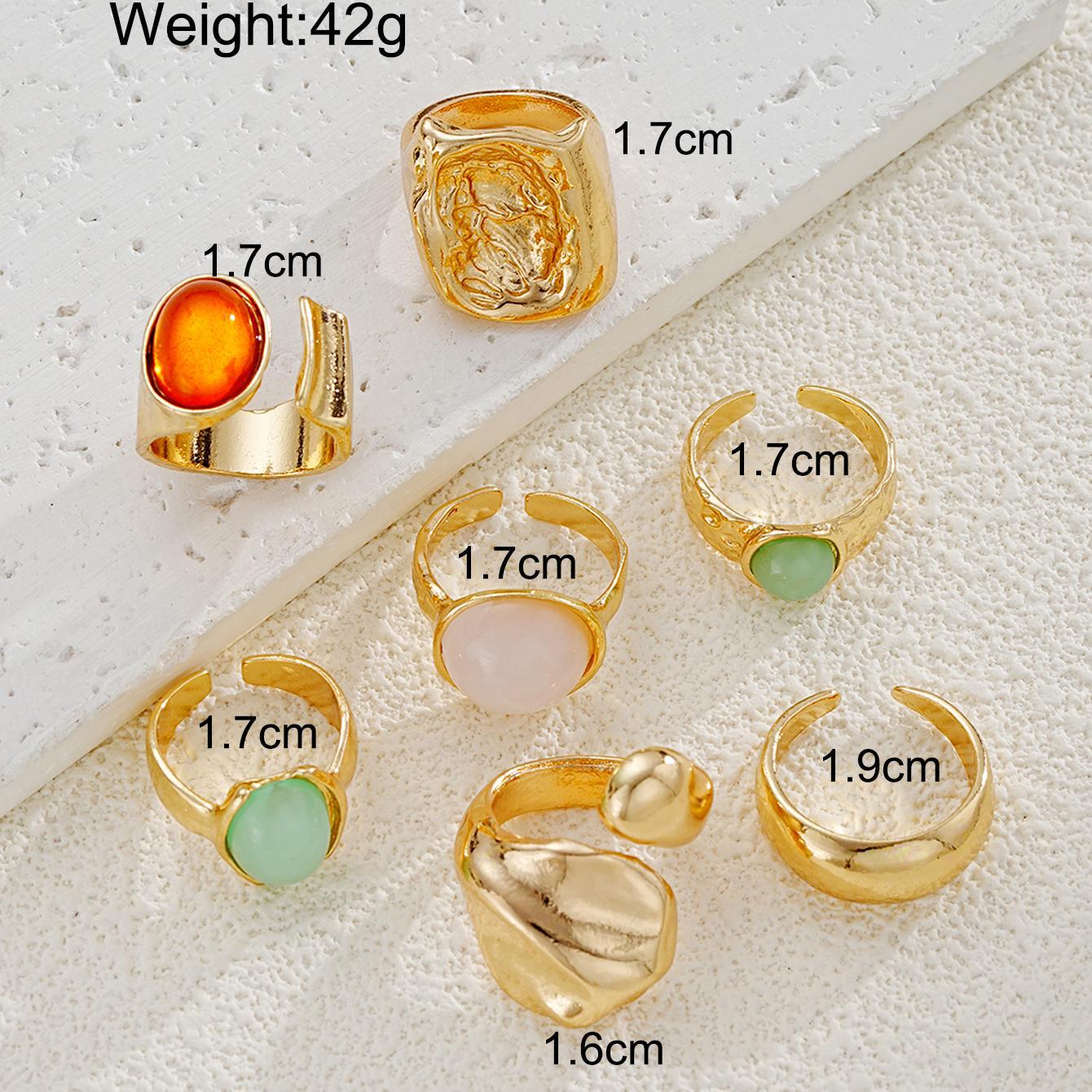 Retro Alloy Open Ring Set