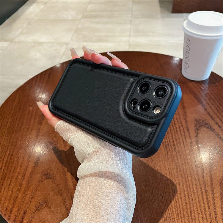 Apple 15 Pro Fat Leather Business iPhone 11/12 Simple Solid Color