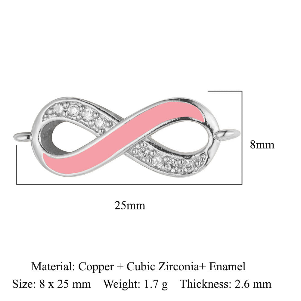 Copper zircon DIY jewelry connecting accessories