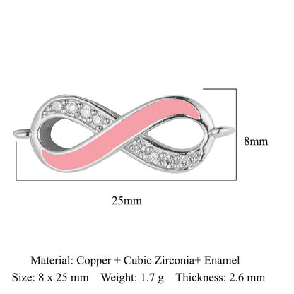 Copper zircon DIY jewelry connecting accessories