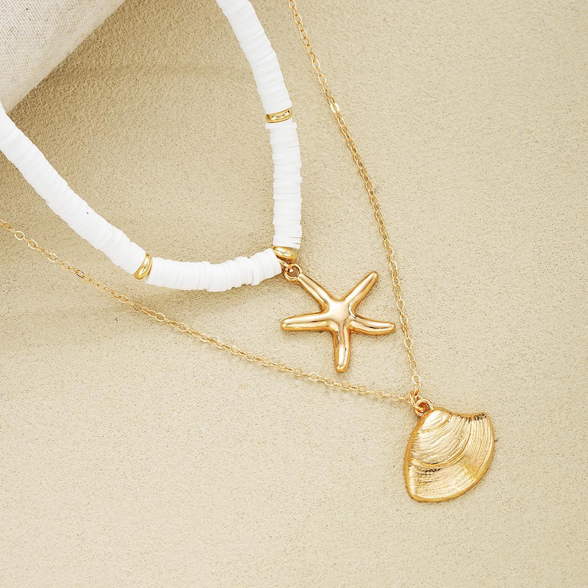 Starfish Shell Pearl Necklace