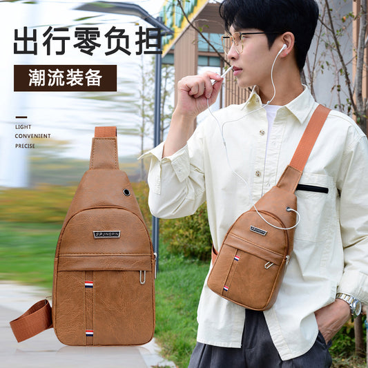 Waterproof pu breast bag