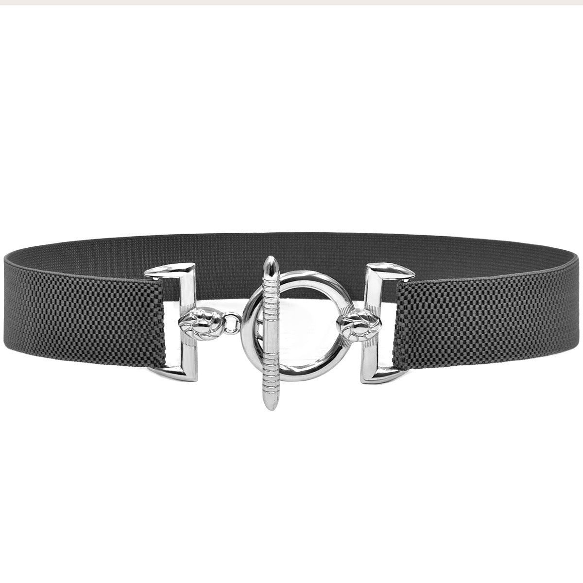 Hook buckle women's elastic belt