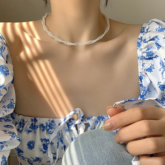 Retro Imitation Pearl Necklace