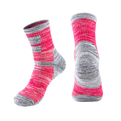 Calcetines de esquí y running de media pantorrilla engrosados 