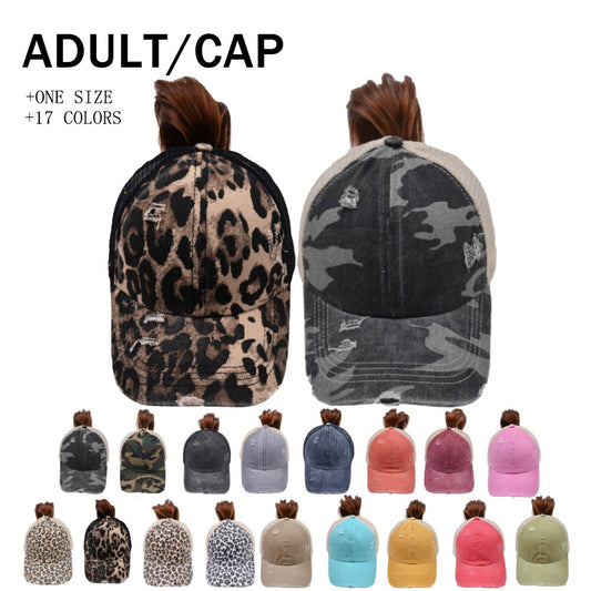 Washed Ponytail Cap