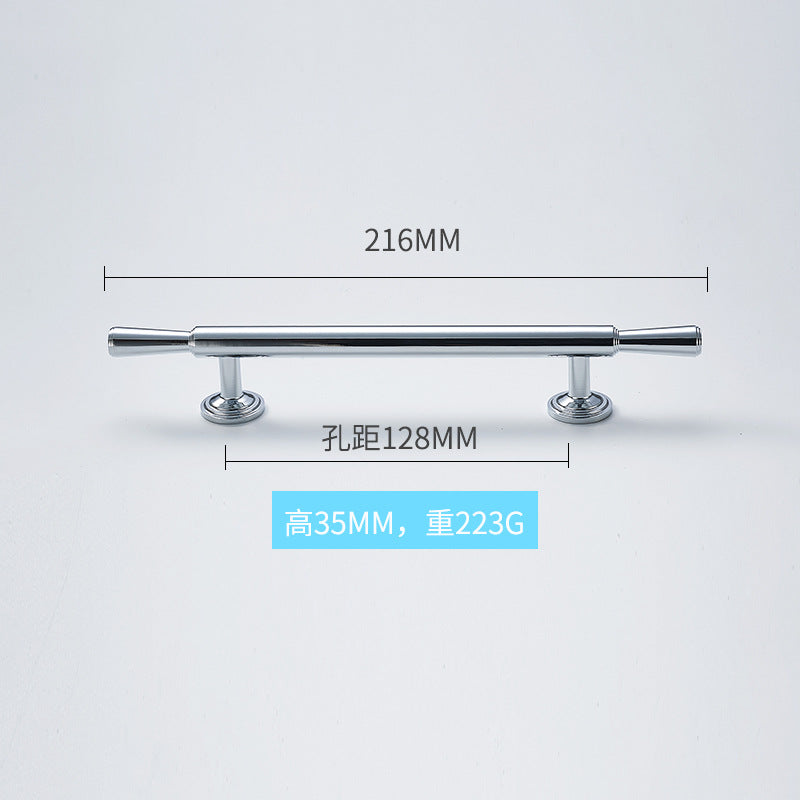 High-end solid brass handle silver plating