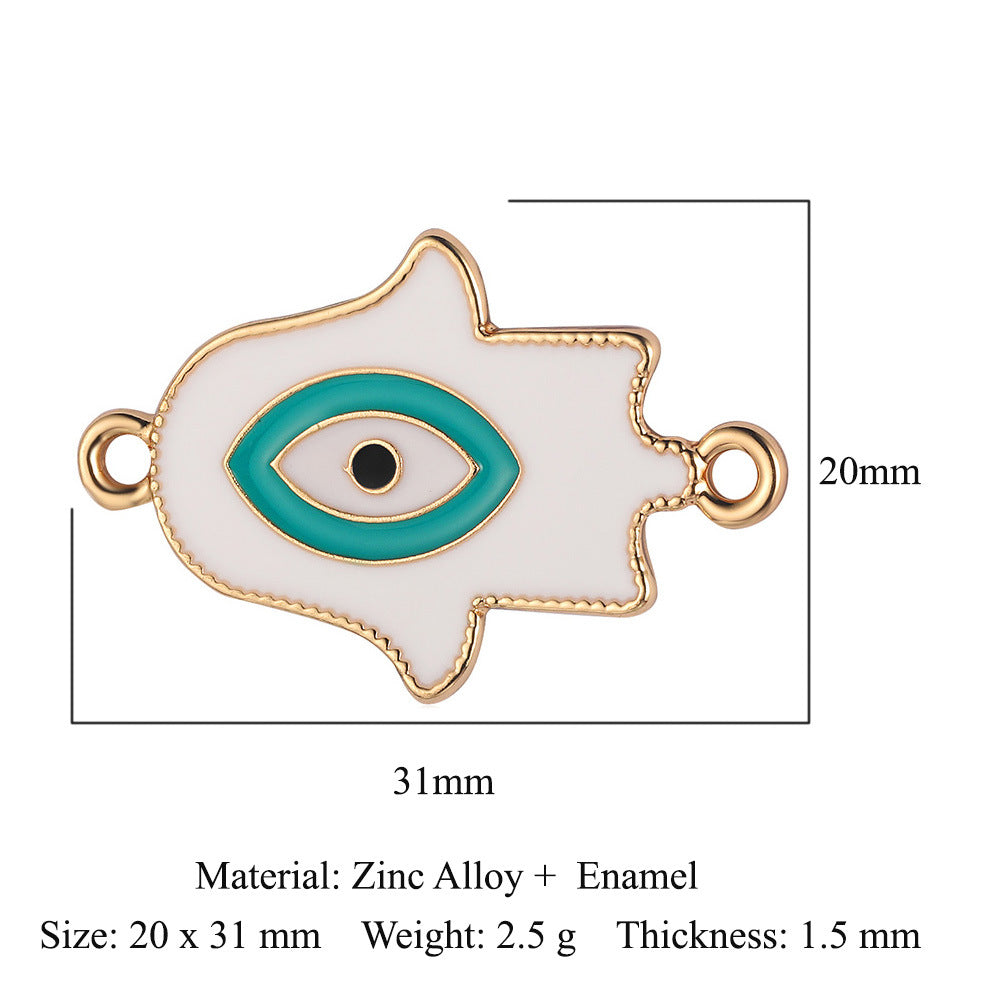 5 pcs/bag, palm eye, alloy necklace, earrings, pendant.