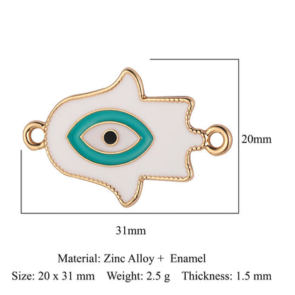 5 pcs/bag, palm eye, alloy necklace, earrings, pendant.