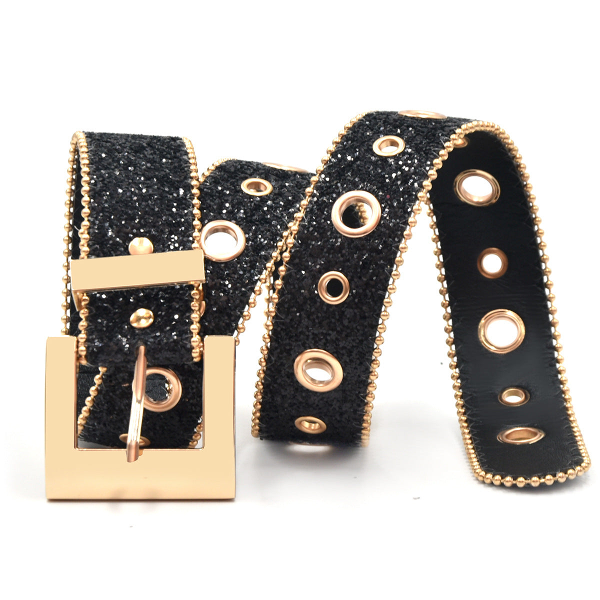 Rhinestone belt female ins design sense