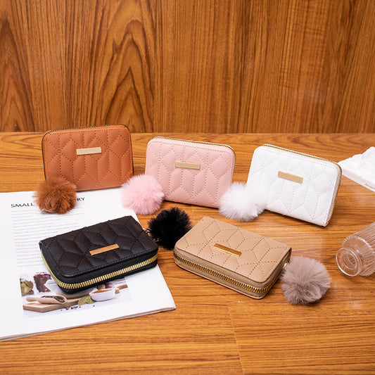 Embroidered change purse wallet