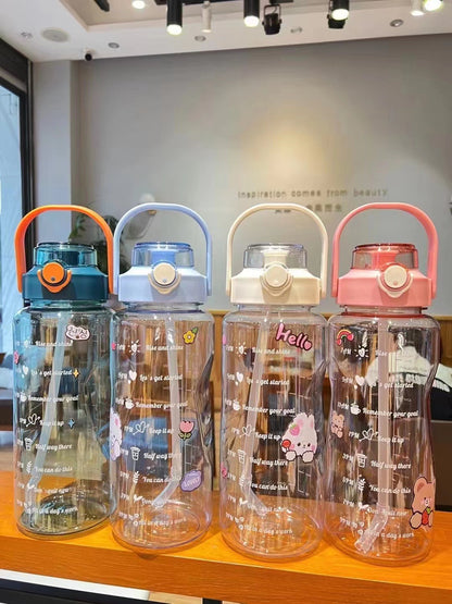 1500ml Plastic Water Bottle with Time Markings