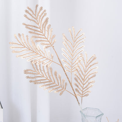 Artificial flower golden plant eucalyptus leaf flower material