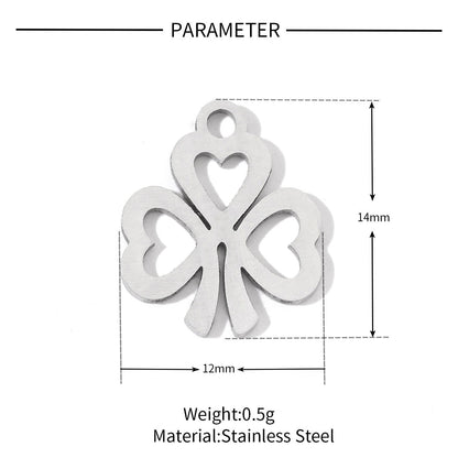 20 pcs/pack Clover hand key Titanium steel DIY pendant