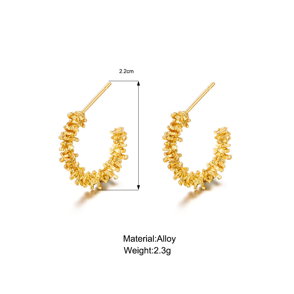 Pendientes de aro personalizados con la letra C 