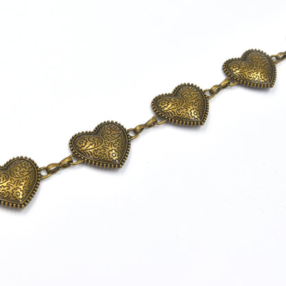 Carved metal waist chain