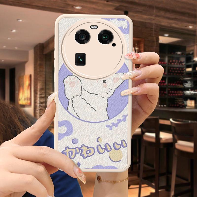 OPPO Find X6 Leather Raised Lens Case Dustproof Fun