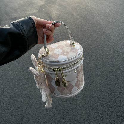 Printed bucket bag