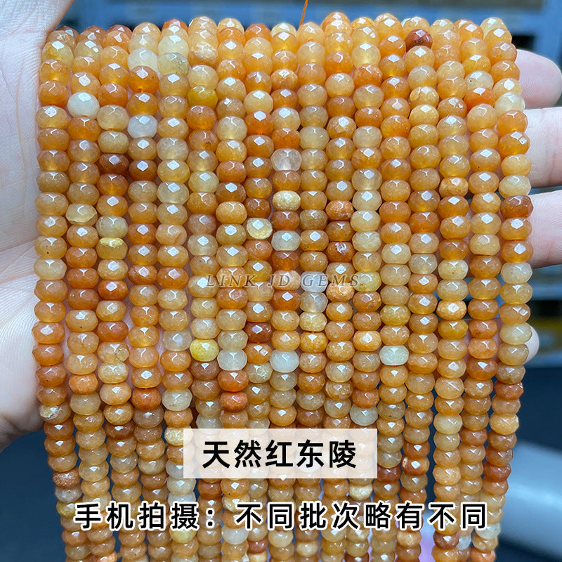 4 * 6Mm natural jade cut abacus beads