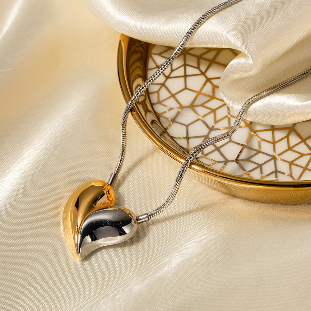 Big heart shaped earrings