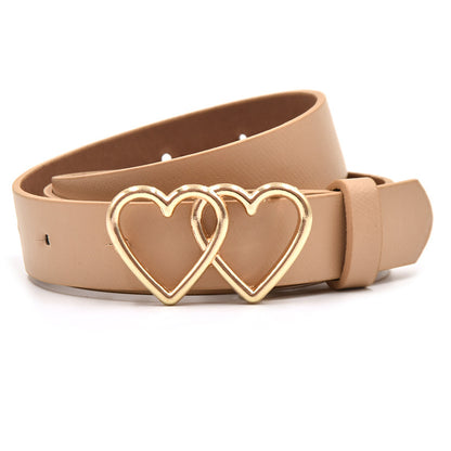 Double love snap buckle belt