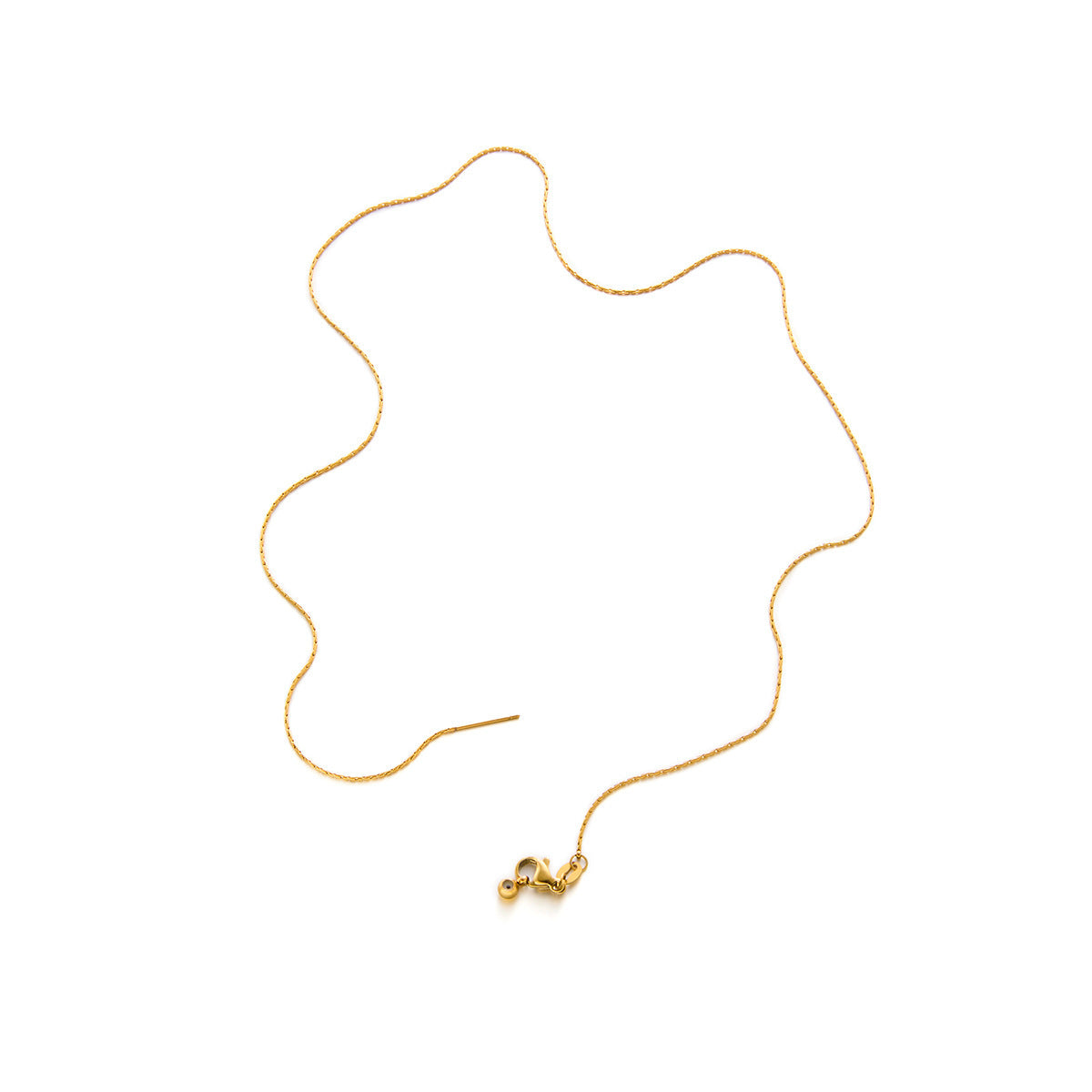 45cm Adjustable Titanium Steel Clavicle Chain — Stainless DIY Pendant Necklace