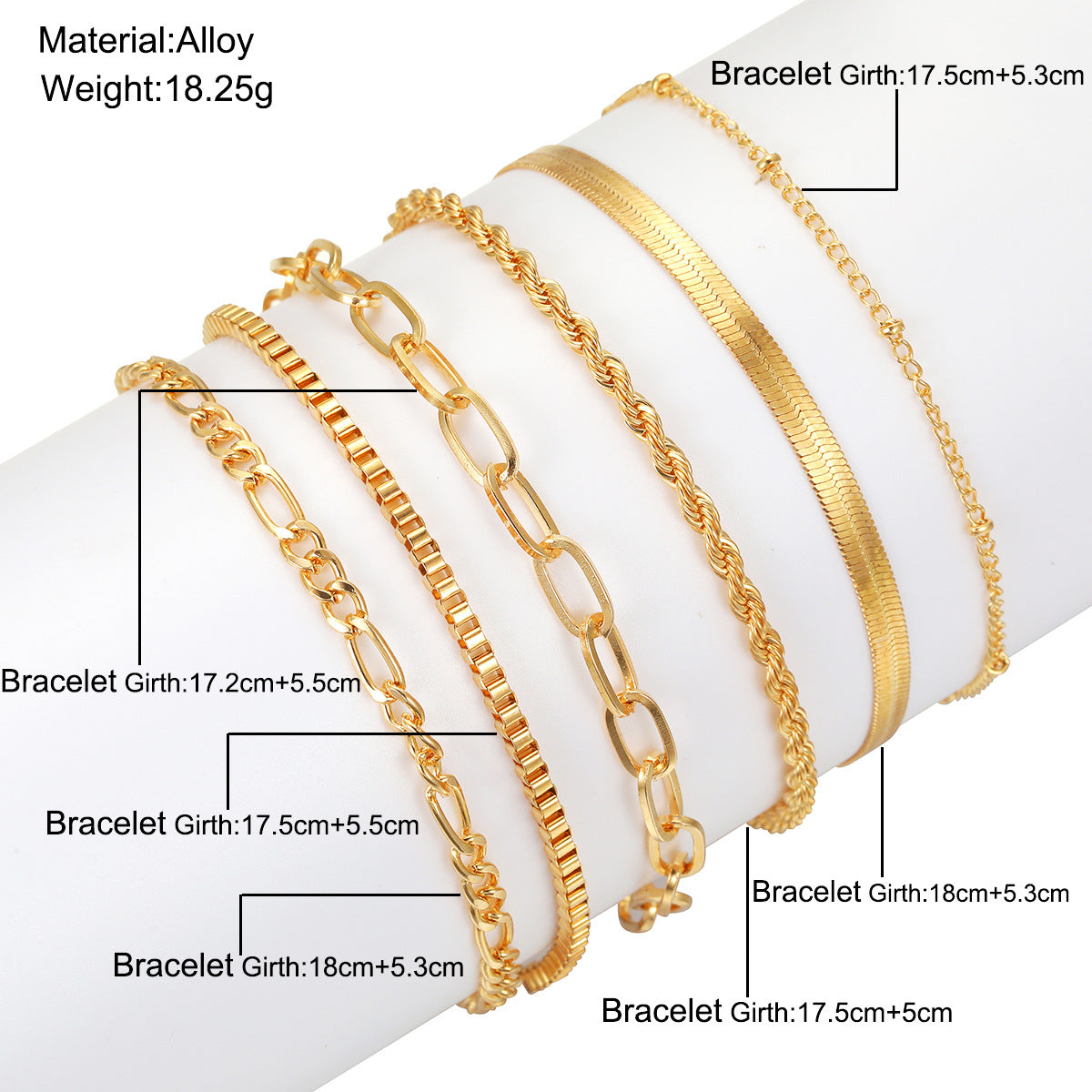 Bohemian Multi-Layer Chain Bracelet Set