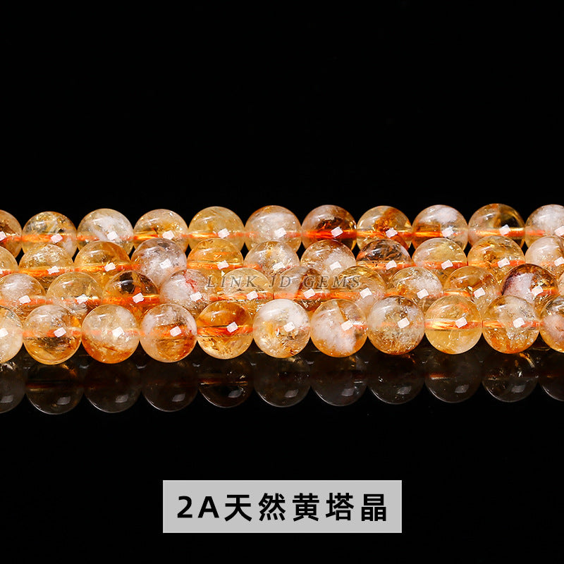Citrine work in progress round beads wholesale