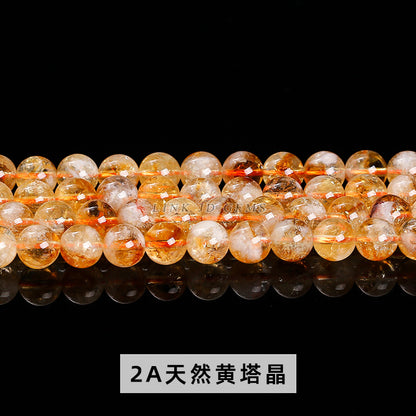 Citrine work in progress round beads wholesale