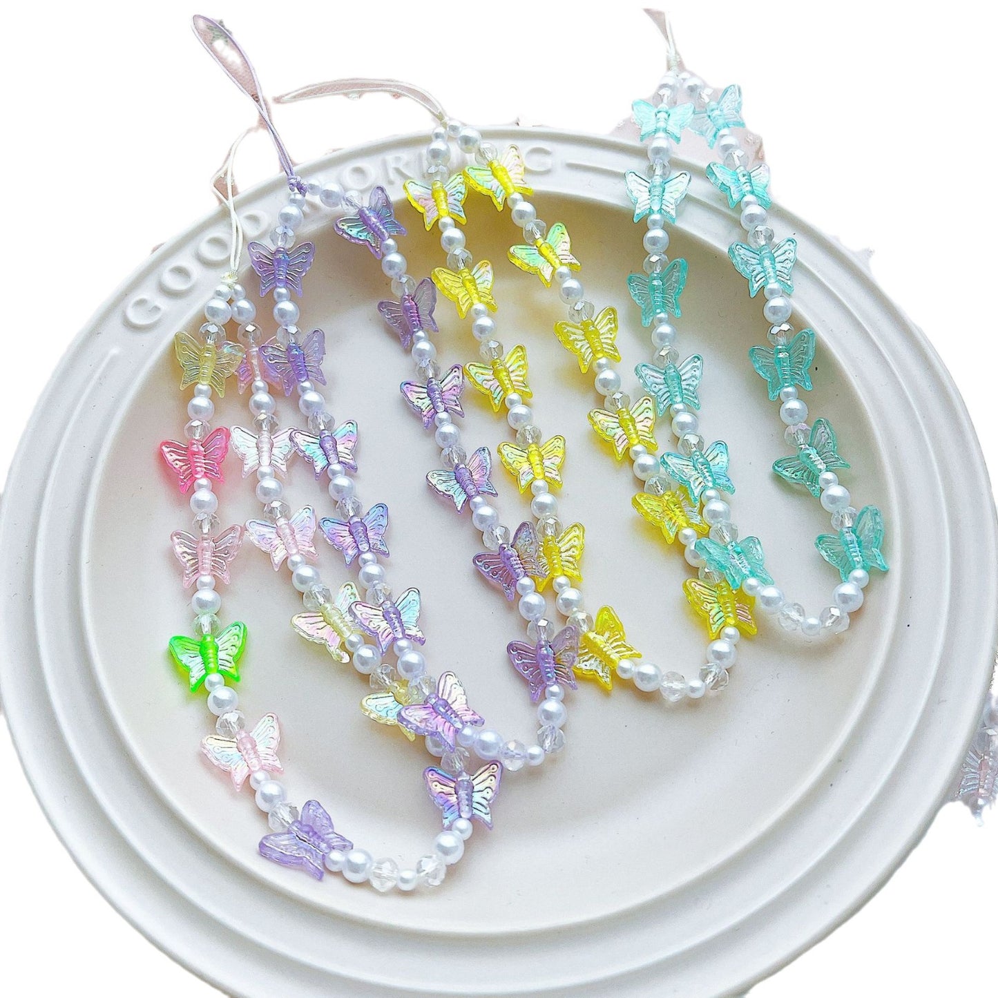 DIY Butterfly Handmade Beaded Phone Chain
